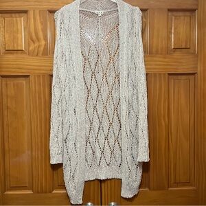 POL Ivory Loose Knit Cardigan Sweater Size Small